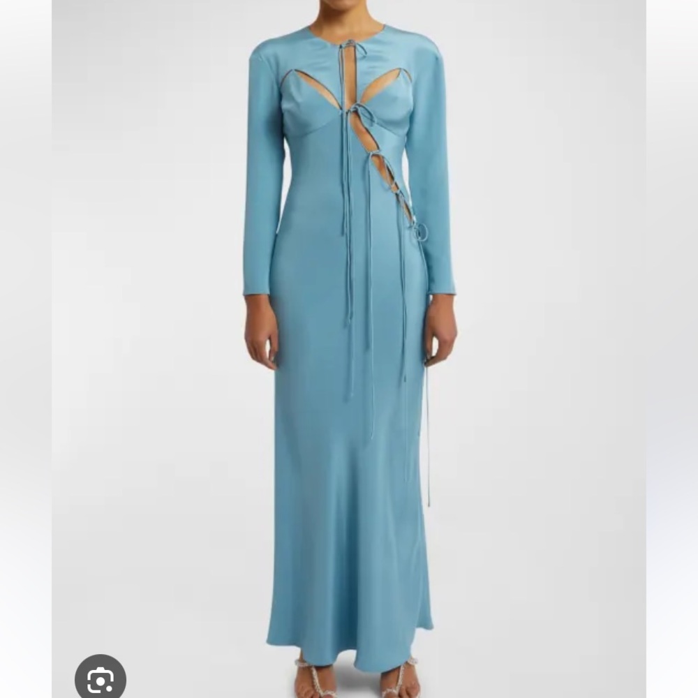 Christopher Esber
Slope-Bra Tie Slash-Cutout Silk Gown